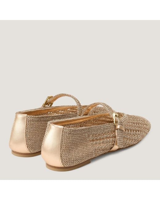 Stuart Weitzman Natural Cut-Out Ballet Flats