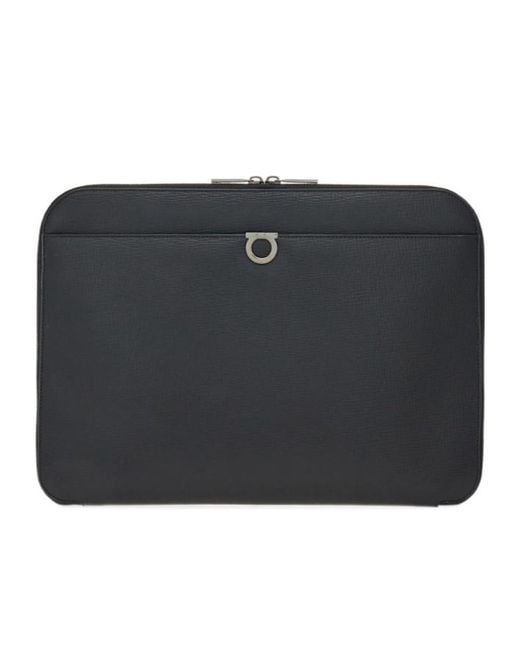 Ferragamo Black Gancini Document Holder for men
