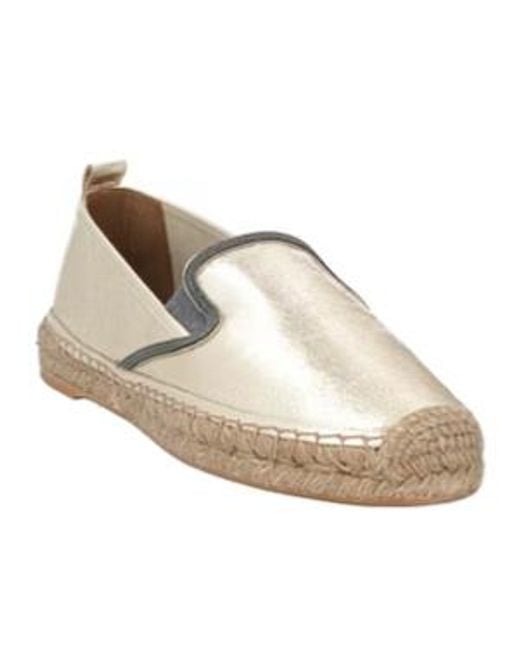 Brunello Cucinelli White Metallic Espadrilles
