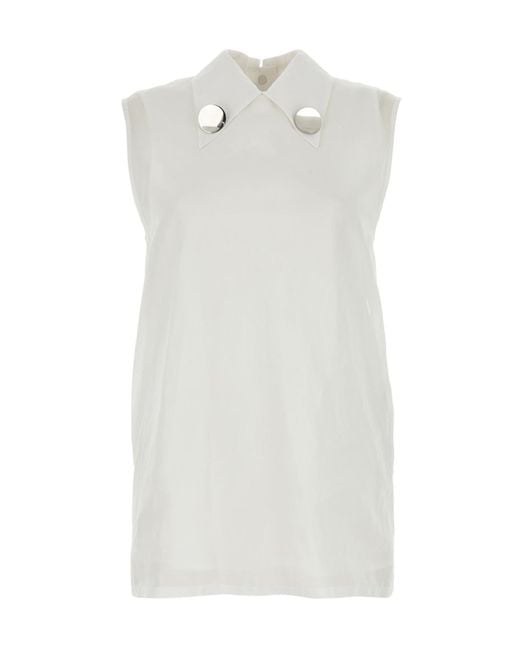 Jil Sander White Relaxed Fit Sleeveless Top