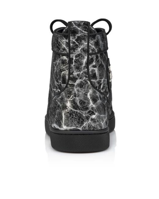 Christian Louboutin Black Metallic-Effect Sneakers for men