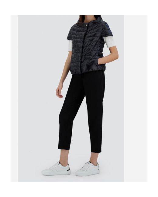Herno Black Greta Short-Sleeved Puffer Jacket
