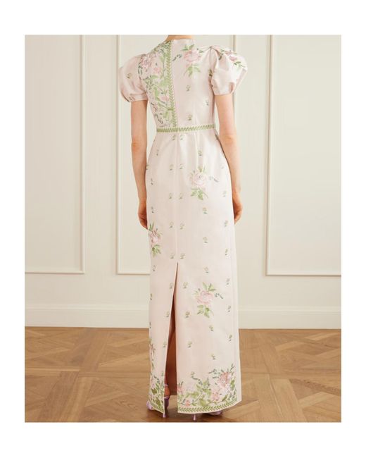 Erdem White Floral Embroidered Dress