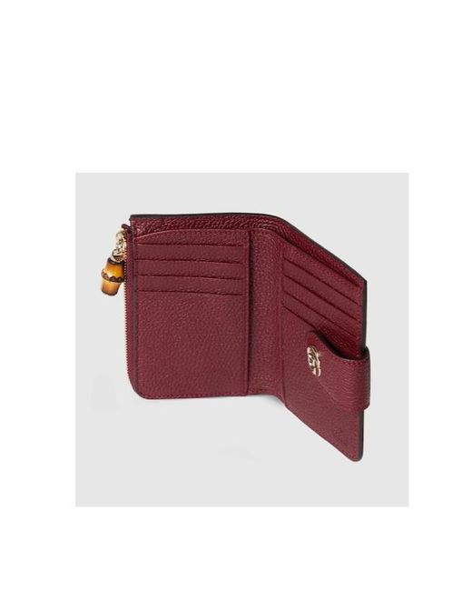 Gucci Purple Logo Plaque Zipped Wallet