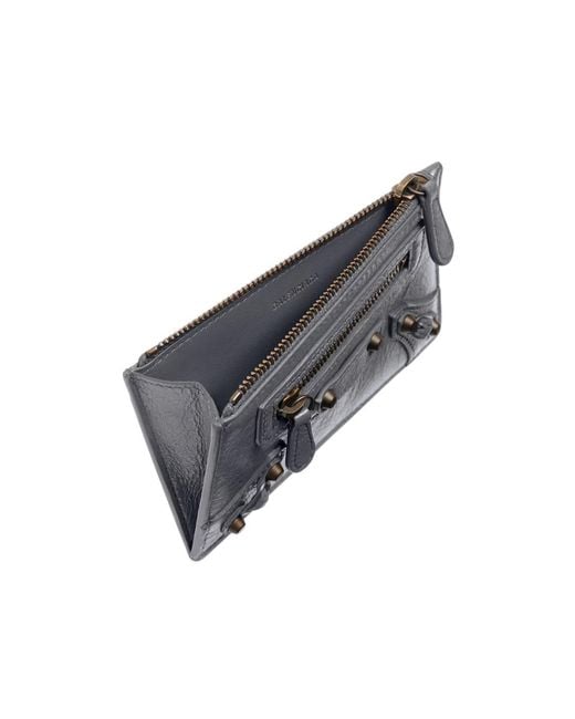 Balenciaga Gray Le City Long Coin And Card Holder