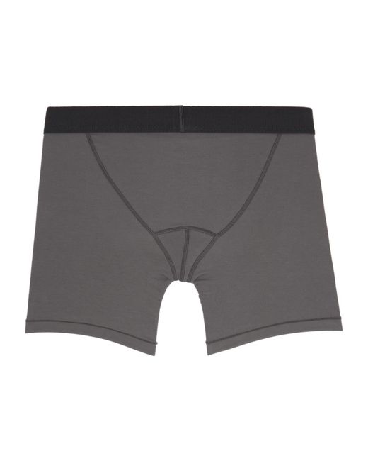 Skims Gray Logo Boxer Briefs Three-Pack for men