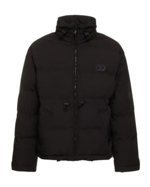 Valentino Black Logo Pattern Down Jacket for men