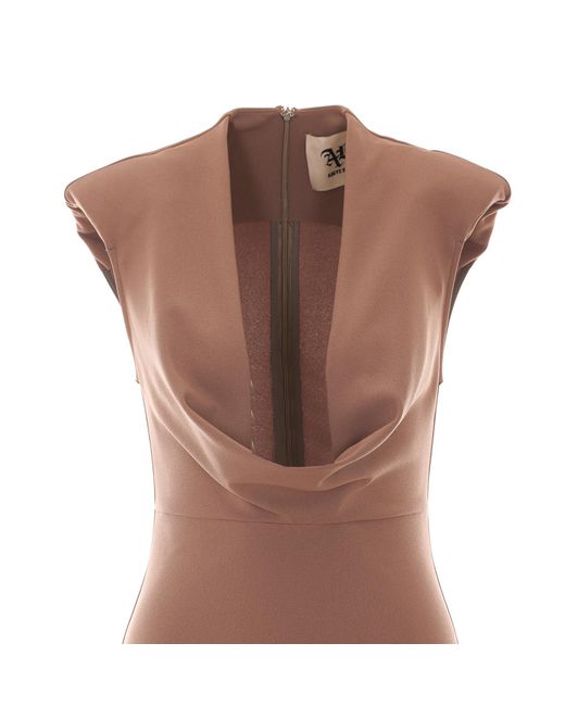 Aniye By Brown Dina Draped-Neck Mini Dress