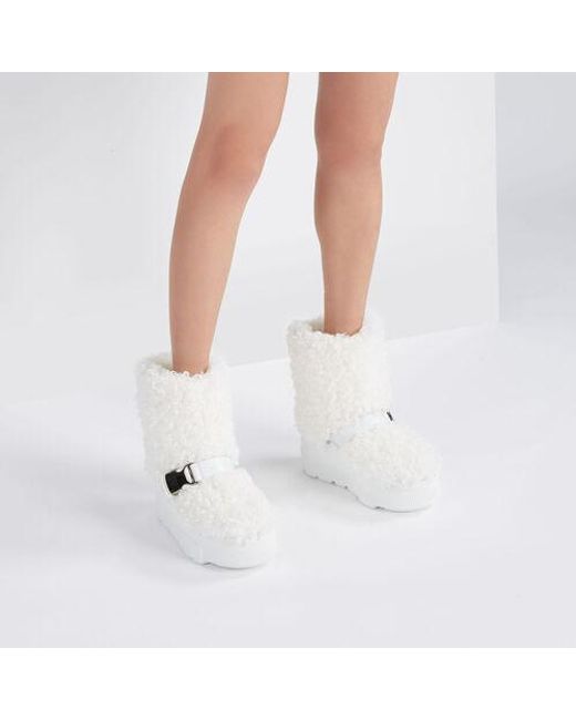 Casadei White Buckled Chunky Boots