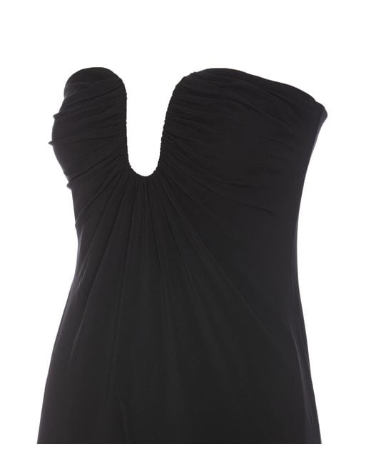 Pinko Black Cenerino Strapless Mini Dress