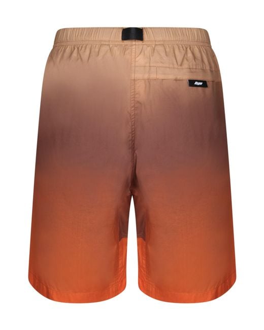 MSGM Orange Gradient Effect Bermuda Shorts for men