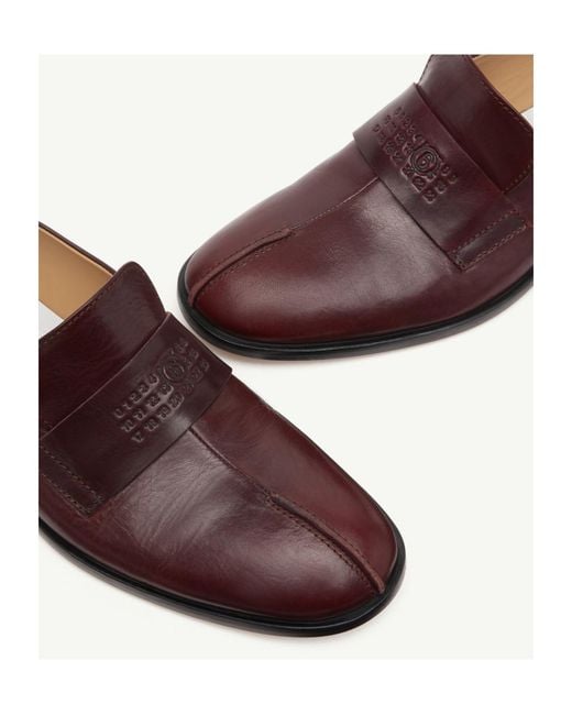 MM6 by Maison Margiela Brown New Classic Stitch Moccasins
