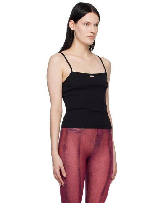 DIESEL Black T-Hop-D Logo Embroidered Cami Top