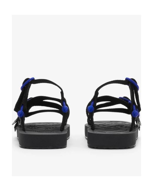 Burberry Blue Nylon Strap Sandals for men