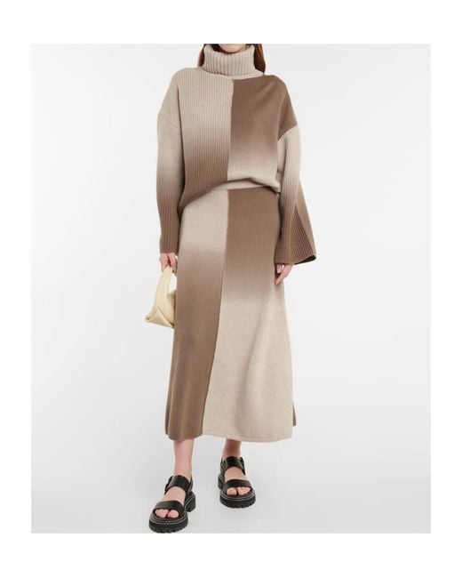 Joseph Natural Gradient Knitted Skirt