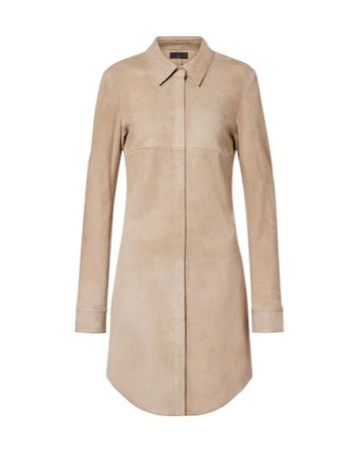 Stouls Natural Geraldine Suede Shirt Dress