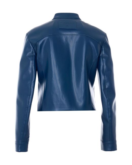 Patrizia Pepe Blue Jacket With Frontal Zip Closure