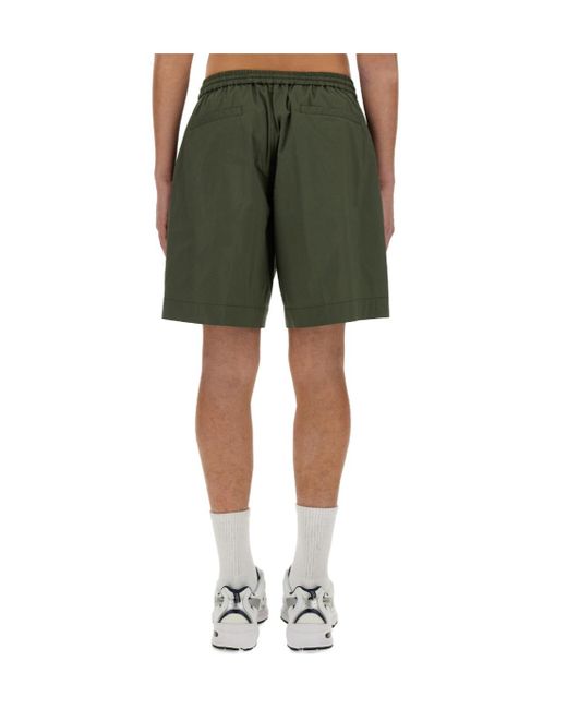 Aspesi Green Nemo Relaxed Fit Bermuda Shorts for men