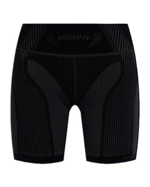 M I S B H V Black Stretch-Design Shorts
