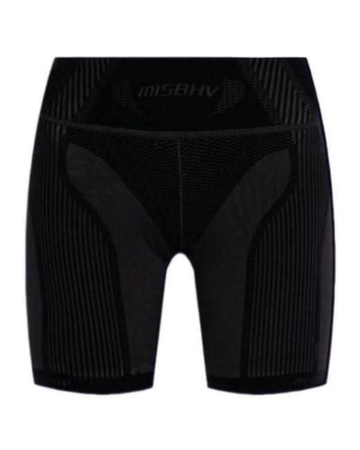 M I S B H V Black Stretch-Design Shorts