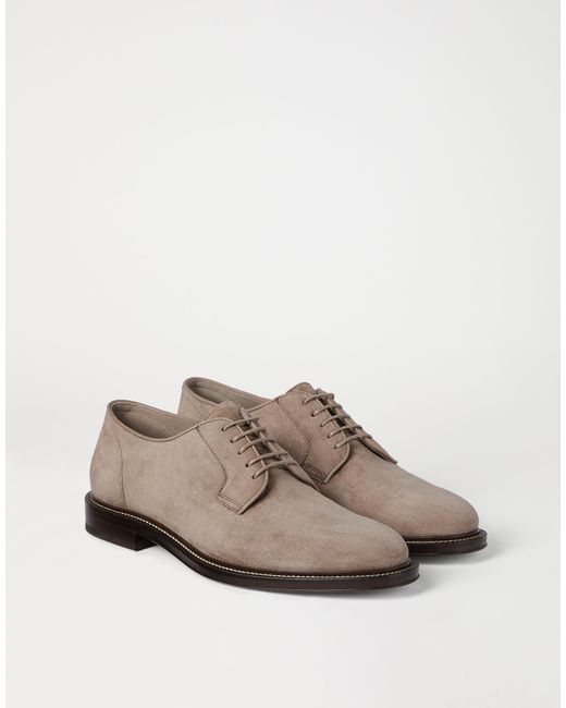 Brunello Cucinelli Brown Reversed Derbys for men