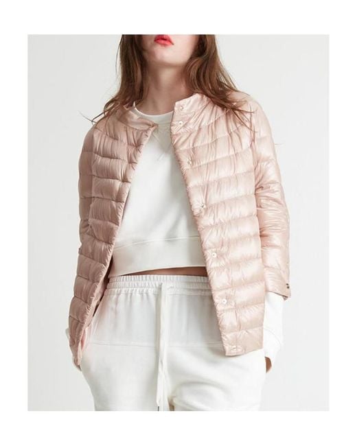 Herno Pink Mock Neck Puffer Jacket