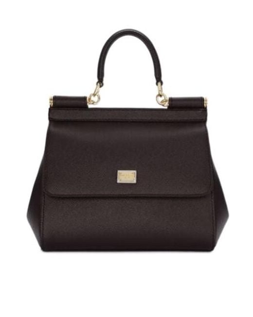 Dolce & Gabbana Black Medium Sicily Handbag