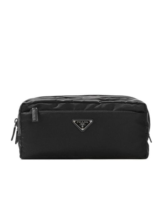 Prada Black Logo Clutch for men