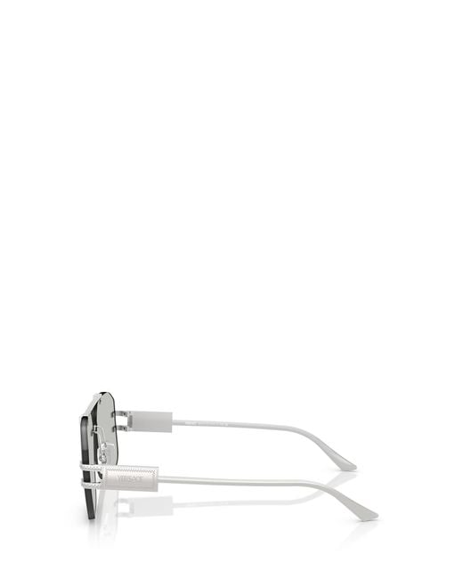 Versace White Pilot-Frame Sunglasses for men