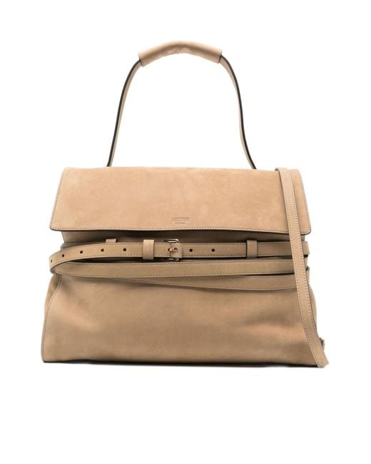 Moschino Natural Flap Shoulder Bag