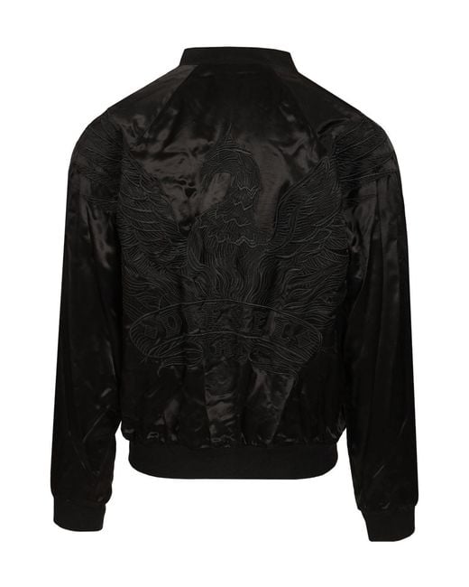 DIESEL Black Zip-Up Reversible Jacket for men