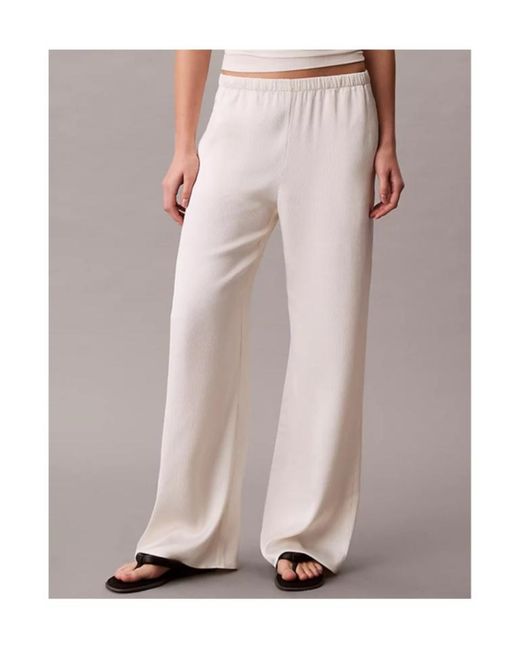 Calvin Klein Pink Wide-Leg Pants