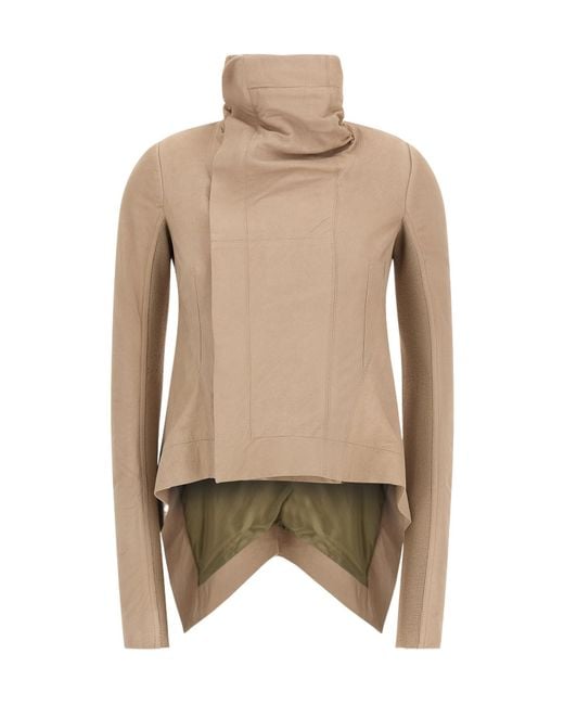 Rick Owens Natural Long-Sleeved Jacket