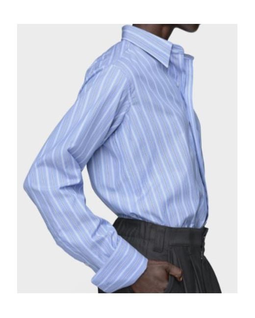 Maison Margiela Blue Cotton Shirt
