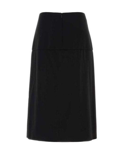 Jil Sander Black Panelled Skirt