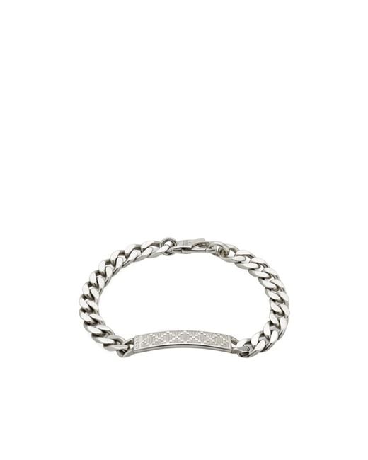 Gucci White Diamante Chain Bracelet