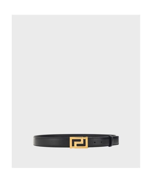 Versace White Greca Goddess Buckle Fastened Belt for men