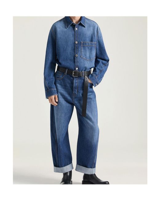 Givenchy Blue Logo Patch Relaxed-Fit Jeans for men
