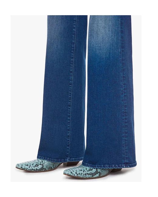 Mother Blue The Hustler Roller Sneak Jeans