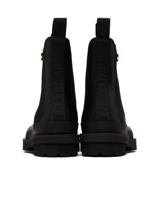 Stella McCartney Black Pull-Tab Chelsea Boots