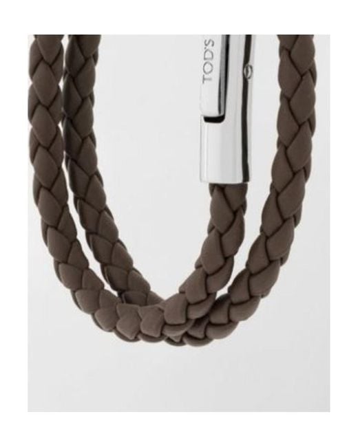 Tod's White Mycolors Woven Bracelet for men