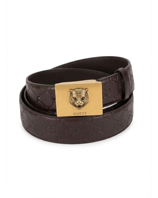 Gucci White Tiger Head Belt for men