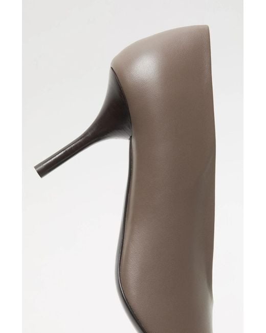 Acne Gray Leather Pump