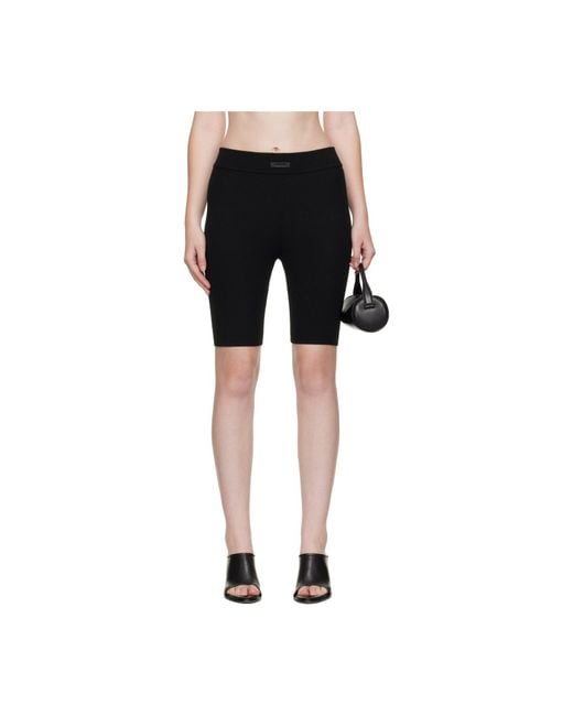 Fear Of God Black Ribbed Knitted Shorts