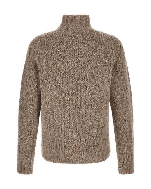 Roberto Collina Brown Turtleneck Knit Top for men