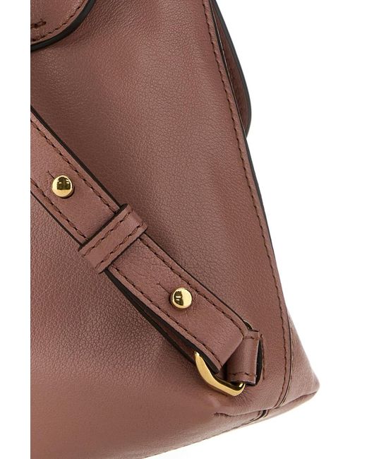 Chloé Brown Chloé Mini Horse Medal Backpack