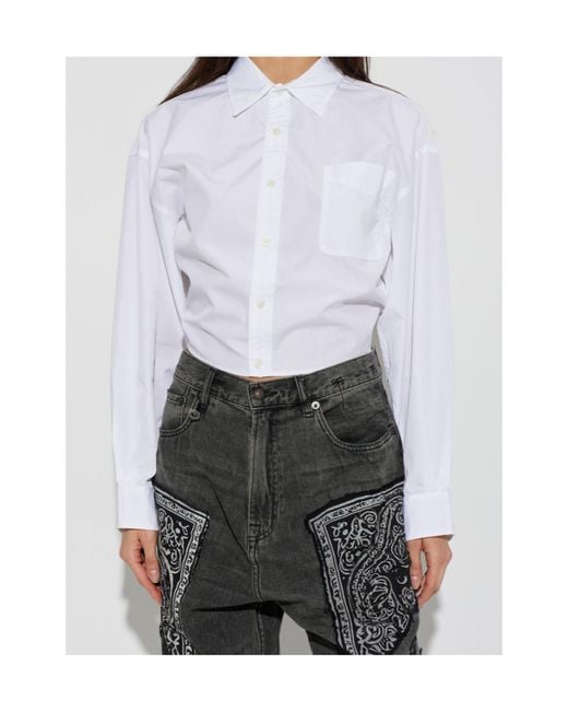R13 White Long Sleeve Shirt