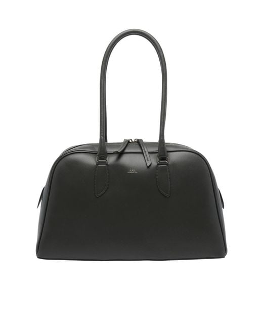 A.P.C. Black Paloma Zip-Top Shoulder Bag