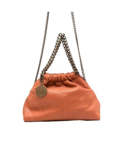 Stella McCartney Orange Drawstring Chain Bag