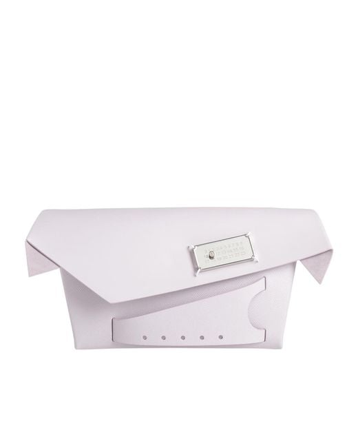 Maison Margiela White Large Simple Leather Clutch